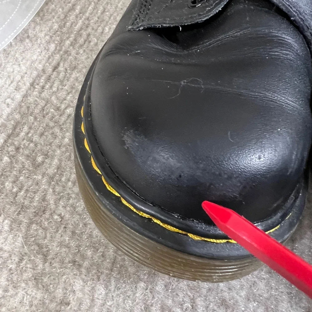 Dr Martens Black Leather Ankle Boots Zip EU36‎ 5L 4M 3 Kids Lace Up Round Toe